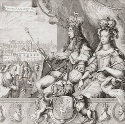 Incoronazione del re inglese Guglielmo III e della regina Maria II l