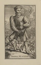 Thomas Muntzer (verso 1489-1525), prete itinerante e capo religioso della guerra dei contadini in Germania - Barocco: Ritratto di Thomas Muentzer