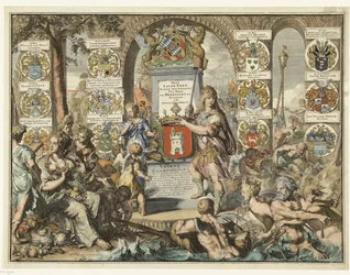 Frontespizio Caartboeck di Voorne, 1701