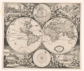 Mappa del mondo con un