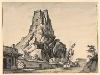 Scenografia, castello sulla collina