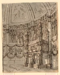 Scenografia, Interno di chiesa gotica