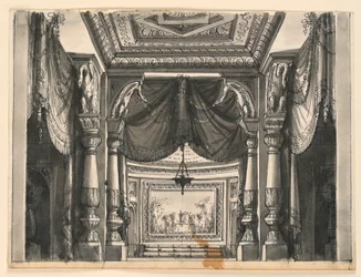 Scenografia, interno di un palazzo orientale