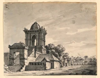 Progetto scenografico, padiglione e piccoli edifici