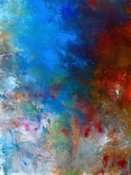 Astratto dinamico blu e rosso