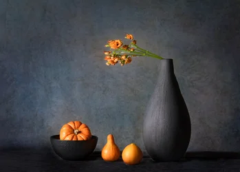 Natura morta autunnale con arance