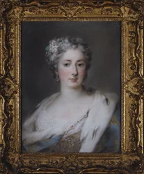 Ritratto di una signora in una veste bordata di ermellino