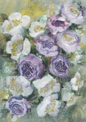 Bouquet bianco e lavanda