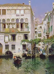 Scena di un canale a Venezia