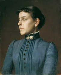 Dama in abito blu