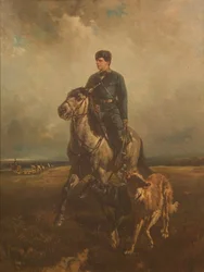 Granduca Vladimir Alexandrovich di Russia a caccia, 1890s