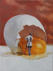 Che pasticcio!, 2024 (olio su tela)