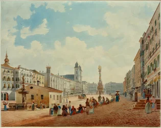 La piazza principale di Linz