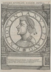 Imperatore romano Flavio Gioviano (stampa)