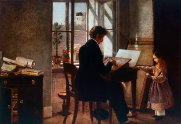Alla finestra, di Rudolf von Alt