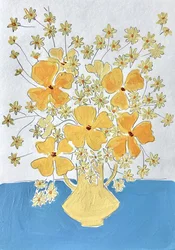 Natura morta giallo brillante