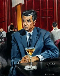 Cary Grant in North by Northwest, 2023 (olio su tela)