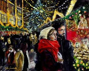 Feste di dicembre, 2021 (olio su tela)
