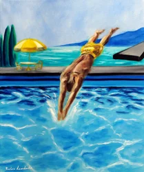 Into the Blue, 2025 (olio su tela)