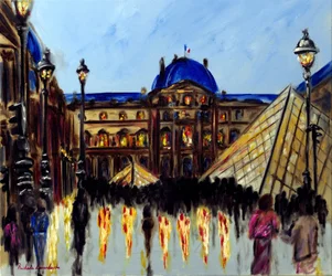 Museo del Louvre di Parigi, 2025 (olio su tela)