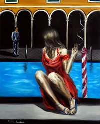 Amore a Venezia, 2025 (olio su tela)