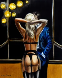 Romanticismo di mezzanotte, 2025 (olio su tela)