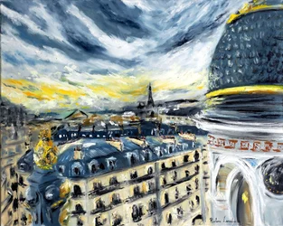 Tetti di Parigi, 2021 (olio su tela)