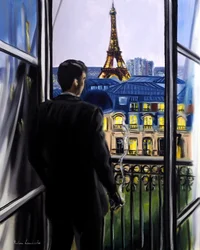 Solitudine parigina, 2025 (olio su tela)