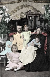 Ritratto di famiglia dello Zar Nicola II (1868-1918) Circa 1901-1902