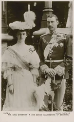 Re Cristiano X e Regina Alessandrina di Danimarca