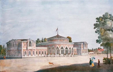 Stazione Ferroviaria e Ristorante Francese nel Parco di Caterina, 1824