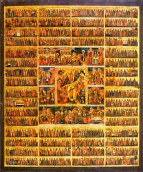 Calendario annuale con le scene della Passione di Cristo, seconda metà del XIX secolo