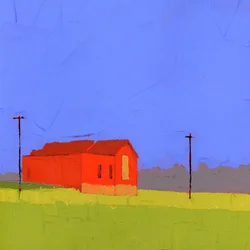 Blue Hour, 2025 (acrilico su pannello di legno)