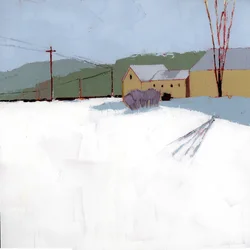 Green Mountain, 2025 (acrilico su pannello di legno)