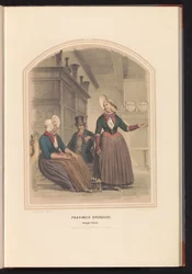 Costume tradizionale di Kampen in Overijssel, 1857