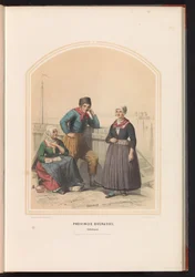 Costume tradizionale di Schokland nella provincia di Overijssel, 1857