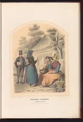 Costume tradizionale di Staphorst e Rouveen in Overijssel, 1857