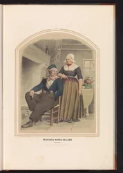 Costume tradizionale di Volendam in Noord-Holland, 1857