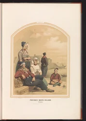 Costume tradizionale di Volendam in Olanda Settentrionale, 1857