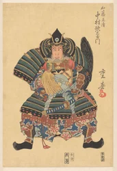 Nakamura Utaemon III come Katō Masakiyo nella commedia 