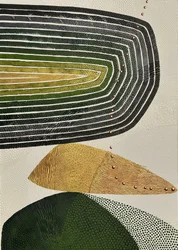Forme astratte verde dorato