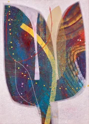 Fioritura astratta dai colori vivaci