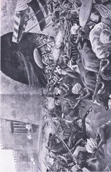 Rivolta indiana: Come hanno combattuto per reprimere la rivolta in Hindustan, illustrazione da British Battles on Land and Sea, 1915