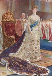 Regina Maria in abiti da incoronazione