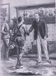 Quando Kimberley fu liberata da French. Generale French e Cecil Rhodes, illustrazione da Cassells Romance of Famous Lives, c.1940