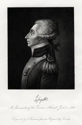 Marchese de Lafayette, comandante militare e statista francese, 1845