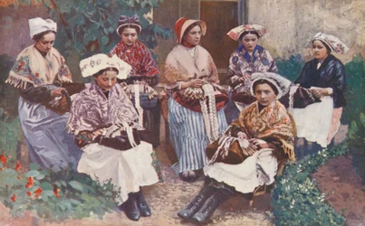 Un gruppo di merlettaie