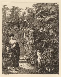 Putto che visita una ragazza a una fontana, 1771