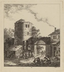 Villagers at a City Gate Greeting a Dignitary, 1764