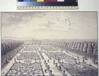 Pagina intera: vista dei giardini del Palazzo Liechtenstein a Rossau